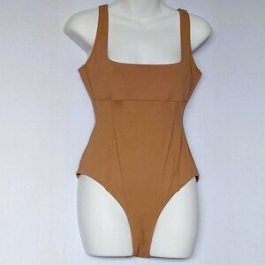 SKIMS One-Piece Swimsuit in Camel Brown